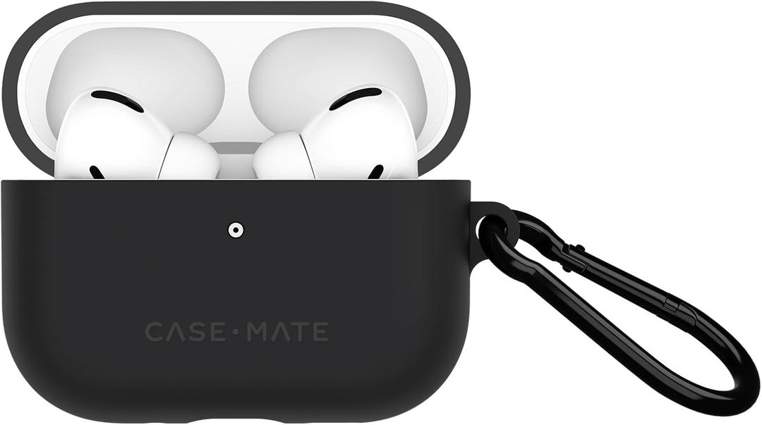 Case-Mate AirPods Pro 3 Case w/Black Carabiner [Wireless Charging Compatible] - Tough Black Case for AirPods Pro 3 [Front LED Visible] - Anti Scratch, Shockproof Cover