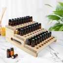 Essential Oil 72 Slots Storage Box Wooden Essential Oils Display Organizer Stand Holder for 15 ml Bottles Nail Polish Collection.