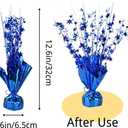 Miliocry 6 Pack Metallic Foil Spray Centerpiece Star Table Decoration Burst Table Centerpieces for Birthday Wedding Anniversary Graduation Holiday Party Supplies Decor Blue