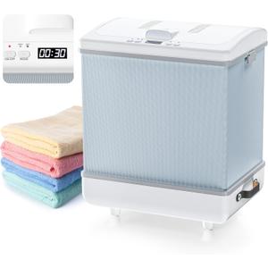 Towel Warmer Heated Warmers for Bathroom: Large Bucket for Towels, Blankets and Bathtub, Luxury Warmers for Baby Kids Families, Portable Heat Dryer & Heater for Home Hotels Spa Gym Outdoor (35L)