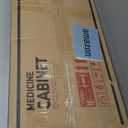 TokeShimi 12 x 36 Farmhouse Medicine Cabinet Recessed or Surface Mount Aluminum, Mirror with Stepless Adjustable Storage, Silver Bathroom Mirror Medicine Cabinet Frameless Metal Modern