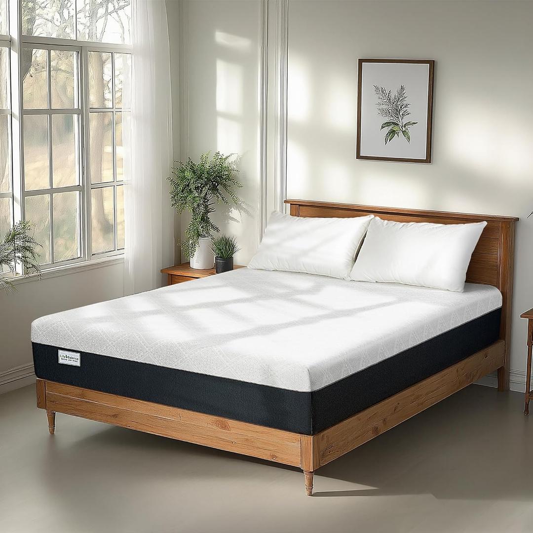 Queen Bed Mattress, 12 Inch Cooling Gel Memory Foam Mattress for Pressure Relief, Made in USA Queen Size Mattresses in a Box, Fiberglass Free, Medium Firm, CertiPUR-US Certified, Motion Isolation