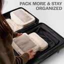 Aerotrunk Compression Packing Cubes for Travel - Luggage Organizer Bags - Double Zipper Packing Cubes for Suitcases (4-Pack, Dark Blue)
