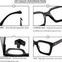 REAVEE 3 Pack Thick Frame Oversized Reading Glasses for Women Blue Light Blocking Computer stylish Readers with Spring Hinge (Black + Tortoise + Brown Tortoise)