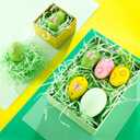 5 x AVOIN Easter Grass, 9 Oz Easter Basket Grass, Shredded Tissue Easter Grass Basket Filler, Easter Grass Paper for DIY Easter Gift Wrapping, Easter Egg Stuffer Party Supplies (Green)