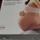 Momcozy Postpartum Recovery Essentials Kit, Labor Delivery Mom Care Kit, Self-Absorbent Disposable Underwear Nipple Nursing Pads Upside Down Peri Bottle Cold Pads Cooling Foam Canvas Bag Set (Red)