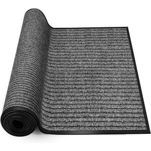 4'x6' Extra Large Non-Slip Door Mat Rug - Heavy Duty Polyester Entryway Mat for Indoor Outdoor Covered Entrance - Stain Resistant Commercial Doormat for Home, Office Building, Mall