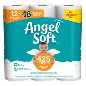 Angel Soft, Toilet Paper, 12 Mega Rolls, 12 Rolls