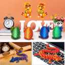 2 x ZHEBAG 3D Printed Dragon Egg, 3D Printed Articulated Dragon Eggs with Dragon Inside, Crystal Dragon Fidget Toy, Adults Fidget Toys, Mystery Dragon Egg for Autism and ADHDLaser Red (Medium)