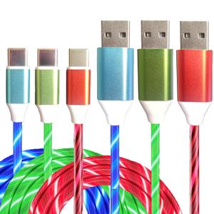 3 Pack Led USB C Charging Cable Light Up Type C Charger LED Light Up Fast USB-C to USB-A Charge Cord Compatible with Samsung Galaxy S23 S22 S21 S10 S9 Plus Note 20 10 Pixel(6.6FT,Blue Red Green)