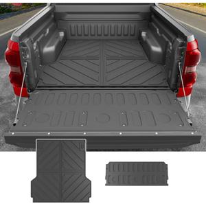 powoq Truck Bed Mat Compatible with 2022-2025 Ford Maverick Tailgate Mat Truck Bed Liner Tailgate Protector All Weather Replacement for 2022-2024 2025 Ford Maverick Accessories(Bed Mat+Tailgate Mat)