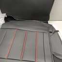 Seat Covers Fit for Dodge RAM 1500 2002-2024 2025 2026: Compatible with RAM 1500 2500 3500 Crew Double Quad Cab Truck Pickup Car Seat Cover Faux Leather Seat Covers(Curved Bench, Full Set, Black)