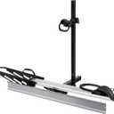 Hitch Mount Single Bike Rack with Ramp for Electric Bike, 100 lbs. Capacity Bike Carrier for Truck, Trailer, RV, SUV