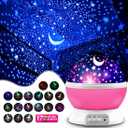 MOKOQI Star Projector Night Lights for Kids - Fun Gifts for 1-4-6-14 Year Old Girls Night Light Projector Rotating Star Sky Moon Light Projector for Kids Bedroom Decor -Pink