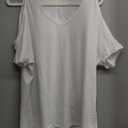 Eurivicy Women's Summer Cold Shoulder T-Shirt Casual Short Sleeve V Neck Blouse Top (X-Large)