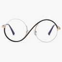 willochra unique Round Blue Light Blocking Glasses for women Elphaba Glasses Metal Frame Computer Anti Eyestrain Eyeglasses
