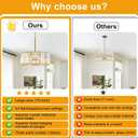 15" Modern Crystal Chandelier for Dining Room, No Assembly Required 4-Light Gold Dining Room Light Fixture Over Table, Hanging Pendant Lights Fixture for Kitchen Island Living Room Foyer Entryway