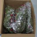 12 Pieces 8" Mini Christmas Wreaths - Small for Kitchen Cabinet/Window/Front Door, Artificial Red Berries & Pinecones, Christmas Candle Rings, Table/Farmhouse Decoration (No Ribbon)