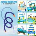 Water Table Pump with Sprinkler, Pump for Kids Water Table Accessories, Battery Powered Waterproof Water Pump Continuous Flow, Toddler Baby Outdoor Water Play Toys for Water Table, Bathtub, Pool