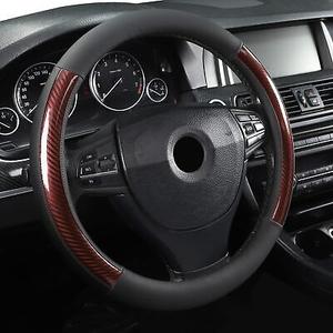 Microfiber Leather 15" Universal Fit Car Steering Wheel Cover Elastic Nonslip