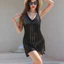 Soul Young Beach Crochet Swim Cover Up for Women Swimsuit Bathing Suit Swimwear Bikini Sleeveless Coverup Sexy Dress
