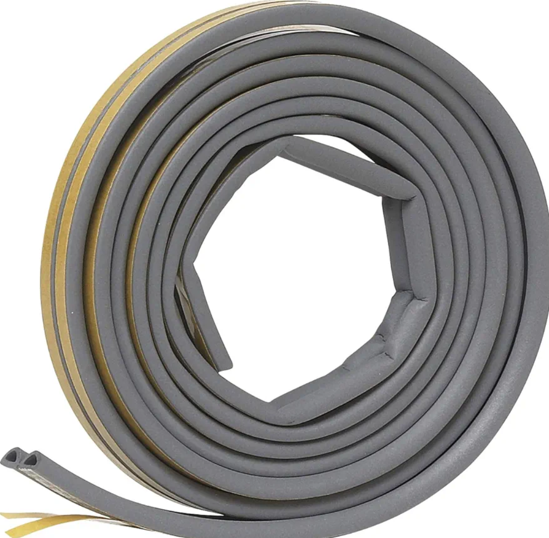 Frost King P D-Section Cinta autoadhesiva de goma para sellar, 5/16" W, 1/4" T, 17 pies de largo, gris Frost King P D-Section Cinta autoadhesiva de goma para sellar, 5/16" W, 1/4" T, 17 pies de largo, gris