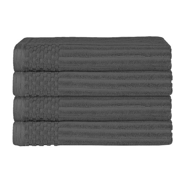 Superior Soho Ribbed Cotton Bath Towel Set of 4