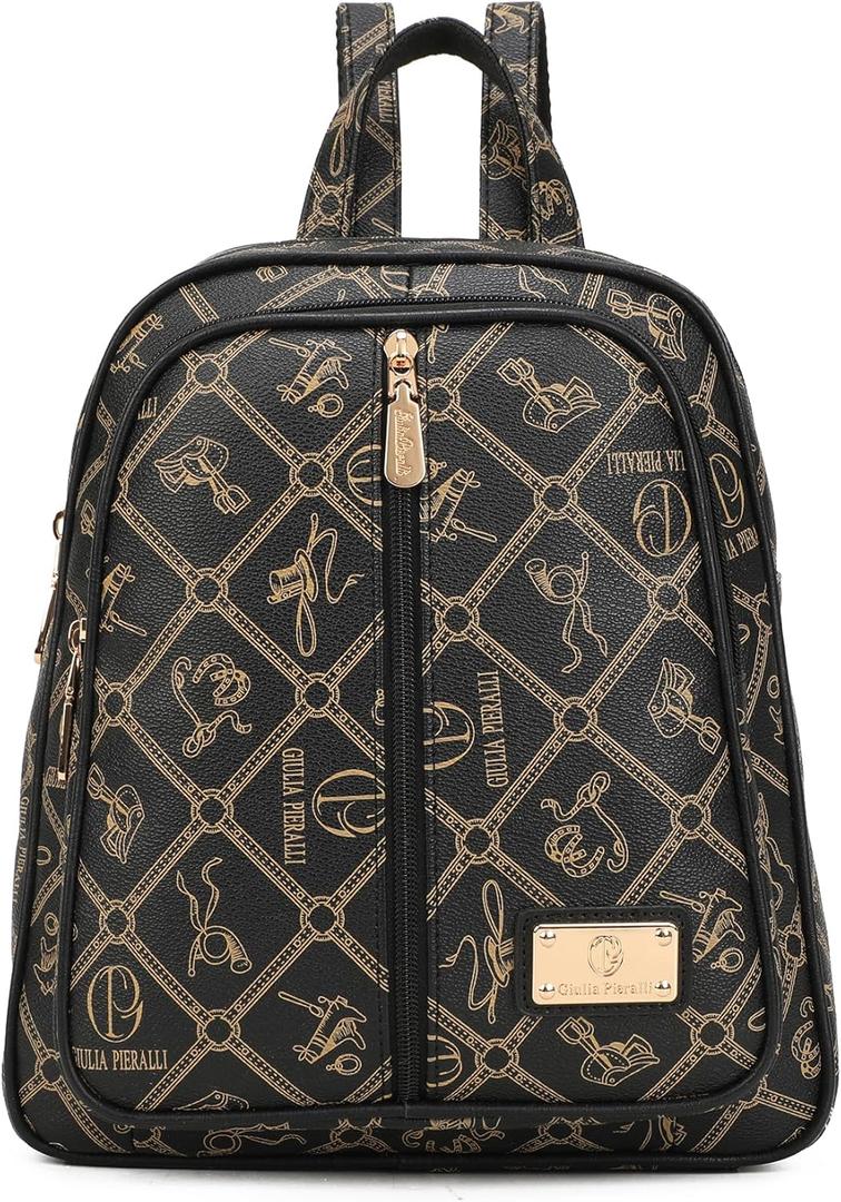 MKP COLLECTION Women's Fashion Backpack Purse - Anti-Scratch Faux Leather Travel Bag with Multi-Pocket Organizer, Designer Pattern Top-Handle Satchel for Shopping and Daily Use