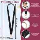 Elastic Neck Lanyard for Keys Black Stretchy Scrunchie Lanyard with ID Badge Holder Retractable Keychain Holder for Women Nurse Teacher