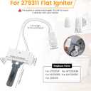 Gas Dryer Repair Kit Contains 338906 Flame Sensor 279311 Igniter 279834 Gas Valve Solenoid Coils - Fit for Maytag Dryers - Replaces WP338906 AP3094251 PS334310 12001349