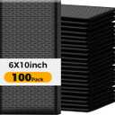 100 Pack Bubble Mailers - Black Self-Sealing Padded Envelopes, 6x10 Inch Shipping Mailers With Bubble Lining, Bulk Cushioned Envelopes for Ecommerce, Mailing & Packaging