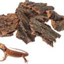 Kisangel Reptile Bark Climbing Platform and Hideout Hut - Natural Terrarium Decoration for Snake Lizard Gecko Tanks - Multi-Functional Habitat Accessory for Climbing Hiding Exploration