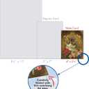 The Best Card Company 10 Assorted Thank You Notecards Box Set 4 x 5.12 Inch with Envelopes (10 Designs, 1 Each) Feline Frames M6638TYG