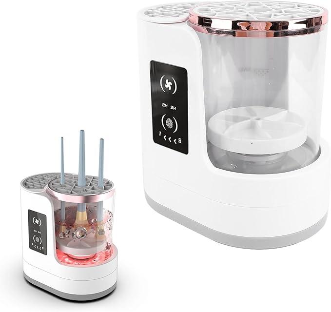 Electric Makeup Brush Cleaner, Multi-Use Cosmetic Brush Cleaner, Automatic Makeup Brush Cleaner with Makeup Brush Dryer, Portable USB Deep Cleaning for All Size Makeup Brushes