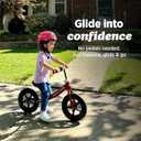 Radio Flyer Air Ride Balance Bike, Pink, for Kids Ages 1.5-5, Pedal Free for Quick Learning, Rubber Air Tires, Adjustable Seat, Foot Rest, Ringing Bell, Kid & Toddler Balance Bikes 