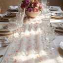 Remagr 9.8 ft Butterfly Table Runner Embroidery Seasonal Table Decorations Tulle Fabric for Home Indoor Decor, Bridal Shower Wedding, Baby Shower Parties, Holiday DIY Craft Kitchen Decor