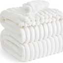 Bedsure GentleSoft Full Size Blanket for Bed - Cozy Soft Blankets for Women, Cute Large Fleece Throws for Girls, Off White, 84x90 Inches