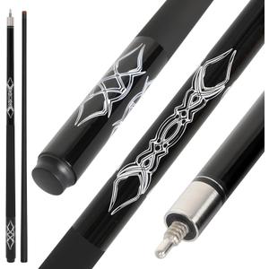 Dysdensa 20oz 58inch Fiberglass Graphite Composite Billiard Pool Cue Sticks Bla