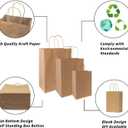 vanhel 120 pack Kraft Paper bags with Handles,Assorted Sizes Gift Bags Bulk Kraft Paper Bags, Weeding,Birthday, Favor,Party,Retail Merchandise Bags, Brown