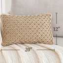 Boho Living 12x20 Beige Throw Pillow Covers Pillow insert not included - (1) Boho Pillow Cover