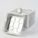 Disposable Aluminum Foil Pans, 50 PCS Multipurpose Square Trays, 8x8 Air Fryer Liners, Safe Food Contact Grade Material & High Temperature Resistant for Oven/Air Fryer/Barbecue/Gas Stoves