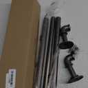 Industrial Curtain Rods 18 to 45 in,Blackout Curtain Rod,Adjustable Length,1 in Diameter Pipe,Wall or Ceiling Mounted,for Bedroom and Living Room (Antique Silver 18 to 45)