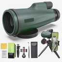 12x50 Monocular Telescope with Smartphone Adapter and Tripod, High-Power Portable Handheld Monoculars for Bird Watching Camping Hiking Concerts