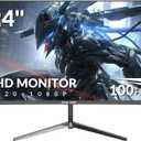 24 Inch Curved Monitor, Full HD 1080P, 100Hz Refresh Rate, 120% sRGB, 3-Side Ultra-Slim Bezel, Blue Light Filter, HDMI VGA Inputs, for Home Office Dorm  Black