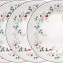 Pfaltzgraff Winterberry 10-1/2-Inch Dinner Plates, Set of 4, White