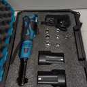 FULLYEA Cordless Electric Ratchet Wrench Set, 16.8V 3/8 cordless ratchet, 550 RPM, Variable Speed Power Ratchet Tool Kit with 2 * 2.0Ah Battery, 1/4" Adapter & 3" Extension Bar(Blue)