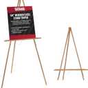 U.S. Art Supply 64" Wooden Easel Stand - Adjustable A-Frame Tripod for Painting, Drawing, Photos & Signs - Lightweight Easels, Wood Easel Stand for Sign Wedding Display 40" Canvas Capacity
