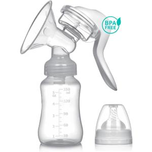 Manual Breast Pump and Milk Collector - Innovative Design, Silicone Manual Breast Pump Hand Pump- BPA Free, 150 ml Collector, Hand Express, FSA Eligible Breastfeeding