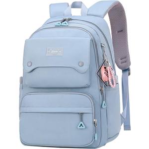 JiaYou Teen Girls Casual Backpack High Middle School Daypack Women Daily Travel Laptop Bag (1# Blue, 26 Liters)