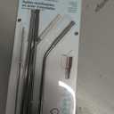 Reusable Stainless Steel Straws With Tip, 7 Count